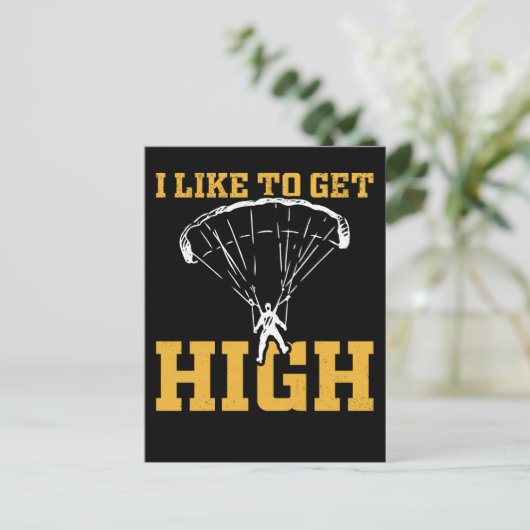 Funny Parachute Quote Skydiver Briefkaart (Staand voorkant)
