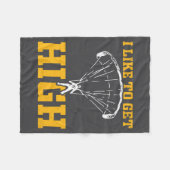 Funny Parachute Quote Skydiver  Fleece Deken (Voorkant (Horizontaal))