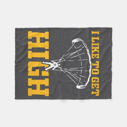Funny Parachute Quote Skydiver  Fleece Deken (Voorkant (Horizontaal))