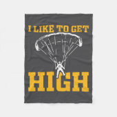 Funny Parachute Quote Skydiver  Fleece Deken (Voorkant)