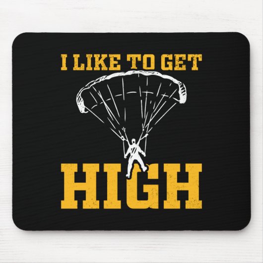 Funny Parachute Quote Skydiver  Muismat (Voorkant)