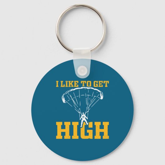 Funny Parachute Quote Skydiver Sleutelhanger (Voorkant)