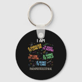 Funny Paraeducator Heart To Care Paraprofessional  Sleutelhanger (Voorkant)