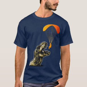 Funny Paragliding Dino Paragliders skydiving T-shirt