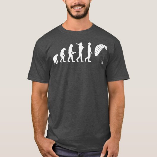 Funny Paragliding Evolution Gift for Paragliders T-shirt (Voorkant)
