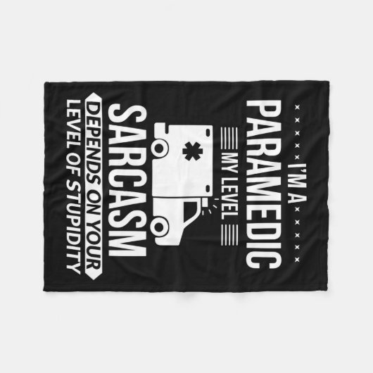 Funny Paramedic Emt Gift  Fleece Deken (Voorkant (Horizontaal))