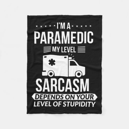 Funny Paramedic Emt Gift  Fleece Deken (Voorkant)