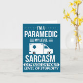 Funny Paramedic Emt Gift  Kaart (Gele Bloem)