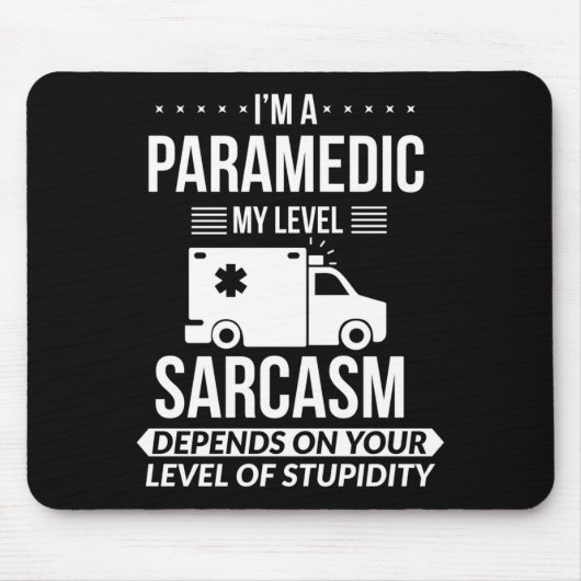 Funny Paramedic Emt Gift  Muismat (Voorkant)