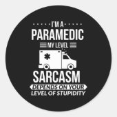 Funny Paramedic Emt Gift  Ronde Sticker (Voorkant)