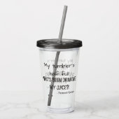 Funny Paranoid Optimist Quote Acryl Drinkbeker (Achterkant)