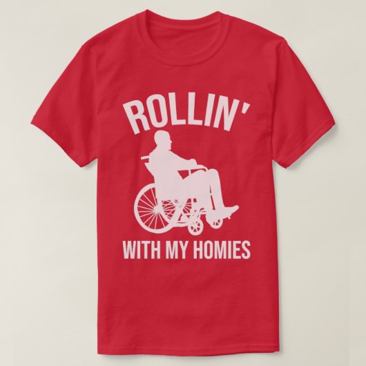 Funny Paraplegic Handicap T-shirt (Design voorkant)
