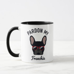 Funny Pardon my Frenchie Black Bulldog Mok
