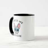 Funny Pardon my Frenchie Blue Merle French Bulldog Mok (Voorkant links)