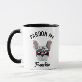 Funny Pardon my Frenchie Blue Merle French Bulldog Mok (Links)