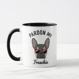 Funny Pardon my Frenchie Blue Tan French Bulldog Mok