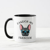Funny Pardon my Frenchie Blue Tan French Bulldog Mok (Links)