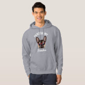 Funny Pardon my Frenchie Brown Tan French Bulldog Hoodie (Voorkant volledig)