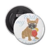 Funny Pardon My Frenchie Button Flesopener (Voorkant)