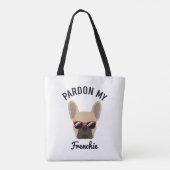 Funny Pardon my Frenchie Light Fawn French Bulldog Tote Bag (Achterkant)