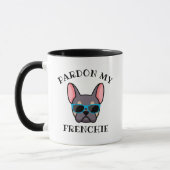 Funny Pardon my Frenchie Lila Tan French Bulldog Mok (Links)