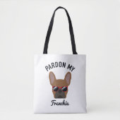 Funny Pardon my Frenchie Red Fawn Bulldog Tote Bag (Voorkant)