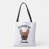Funny Pardon my Frenchie Red Fawn Bulldog Tote Bag (Achterkant)