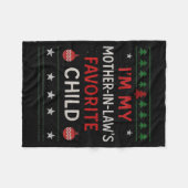 Funny Parent - Im My Mother In Laws Favorite Child Fleece Deken (Voorkant (Horizontaal))