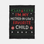 Funny Parent - Im My Mother In Laws Favorite Child Fleece Deken (Voorkant)