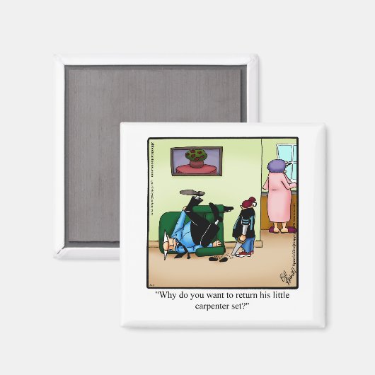 Funny Parenthood Humor Magnet (Voorkant / Achterkant)