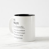 Funny Park Ranger Definition Tweekleurige Koffiemok (Voorkant links)