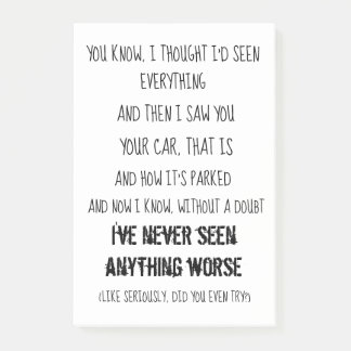 Funny Parking Post Post-it® Notes