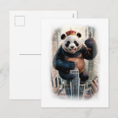 Funny Parody Panda Movie Character on a White Feestdagenkaart (Voorkant / Achterkant)