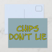 Funny Parody slogan Chips Briefkaart (Voorkant / Achterkant)