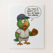 funny parrot baseball legpuzzel (Verticaal)