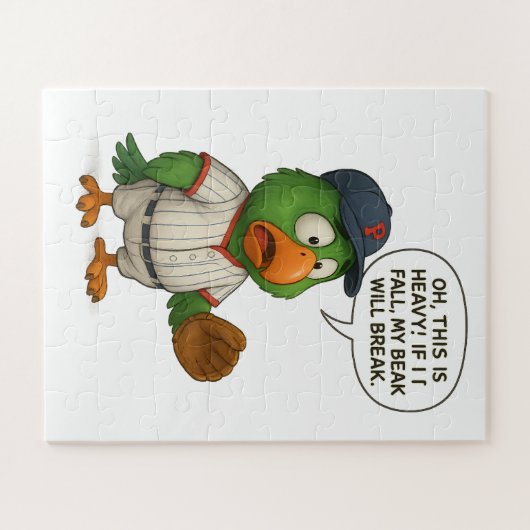 funny parrot baseball legpuzzel (Horizontaal)