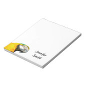 Funny Parrot Bird Persoonlijke naam Notitieblok (Linkerzijde)