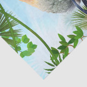 Funny Parrot Bird Wearing Glasses Tissuepapier (Detail)
