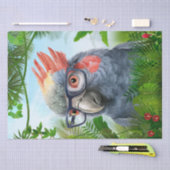 Funny Parrot Bird Wearing Glasses Tissuepapier (Craft)