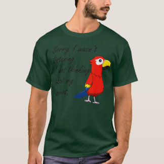 Funny Parrot denkt na over vogel T-shirt