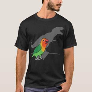 Funny Parrot Dinosaur Shadow TRe Fischer's Lovebir T-shirt