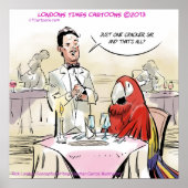 Funny Parrot Fine Dining Poster (Voorkant)