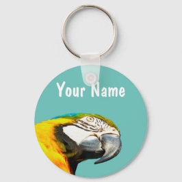 Funny Parrot, gepersonaliseerde naam Sleutelhanger