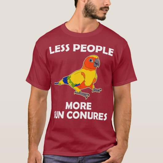 Funny Parrot Lover Miness People Sun Conure T-shirt (Voorkant)