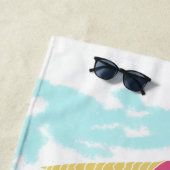 Funny Parrot met ijsje Teken Strandlaken (In situ)