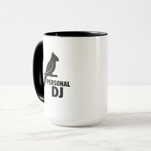 Funny Parrot Personal DJ Mug for Parrot Owners Mok (Voorkant links)