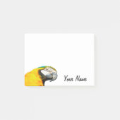 Funny Parrot Portrait Persoonlijke naam Post-it® Notes (Voorkant)