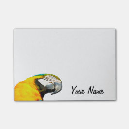 Funny Parrot Portrait Persoonlijke naam Post-it® Notes
