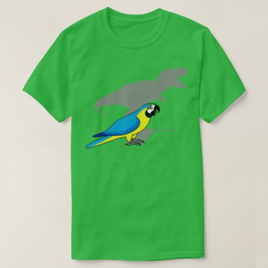 Funny parrot rex Yellow Blue Ara Macaw T-shirt (Design voorkant)