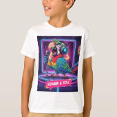 Funny Parrot Singing Karaoke T-Shirt  (Voorkant)